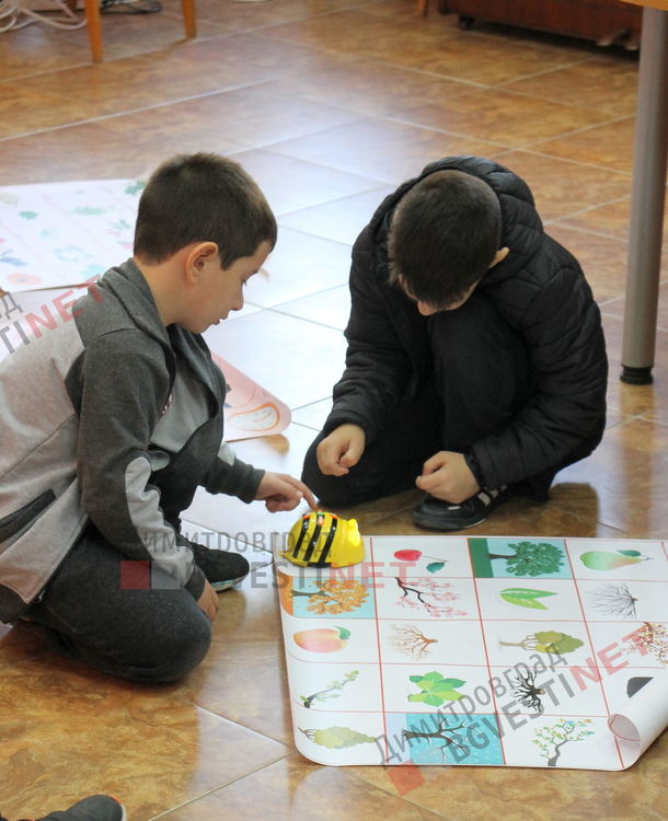 Деца от детската градина се запознаха с роботите Bee-Bot и ги програмираха