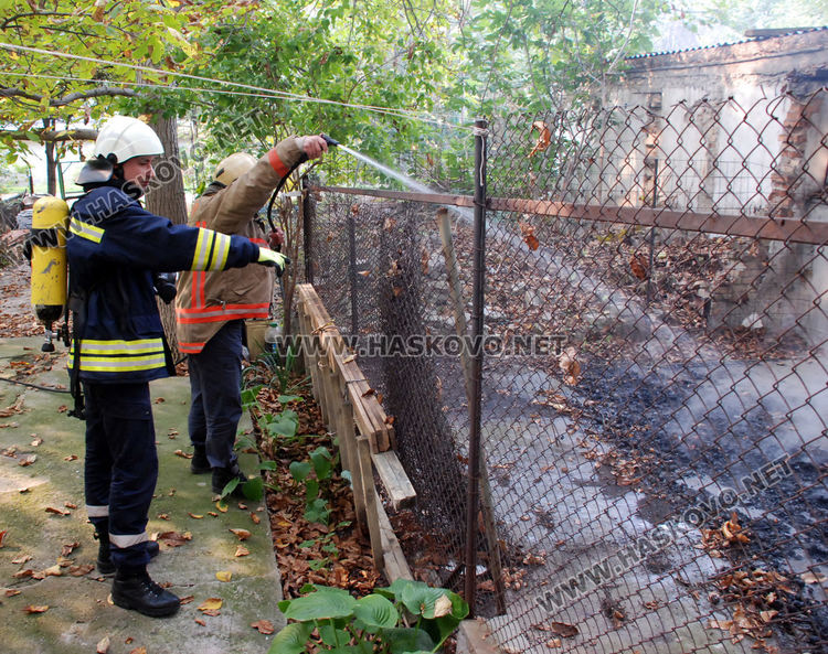 Пожар в сухи листа вдигна на крак огнеборците