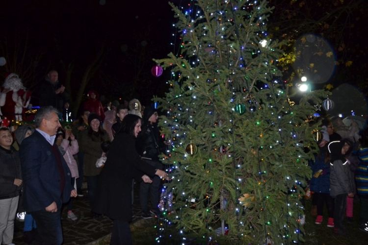 Грейна елхата в центъра на Момчилград