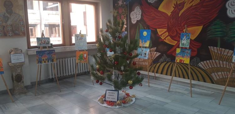 Деца-художници украсиха коридорите в ОбА