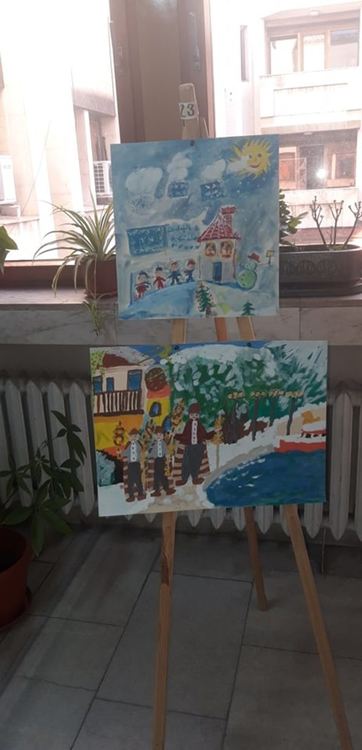 Деца-художници украсиха коридорите в ОбА