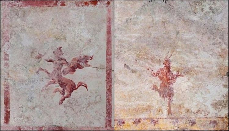 Кентавър (вляво) и Пан (вдясно). Сн.: Parco archeologico del Colosseo