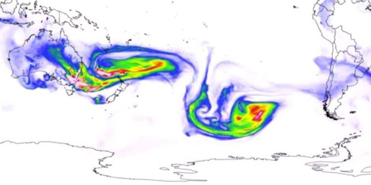 Пушекът от австралийските пожари достигна Южна Америка