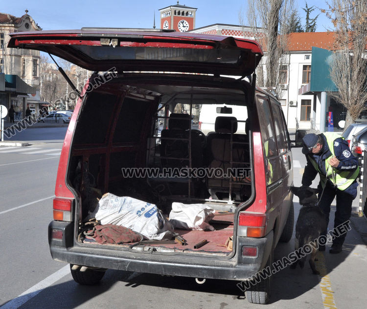 Нова спецакция на МВР с полицейско куче в Хасково