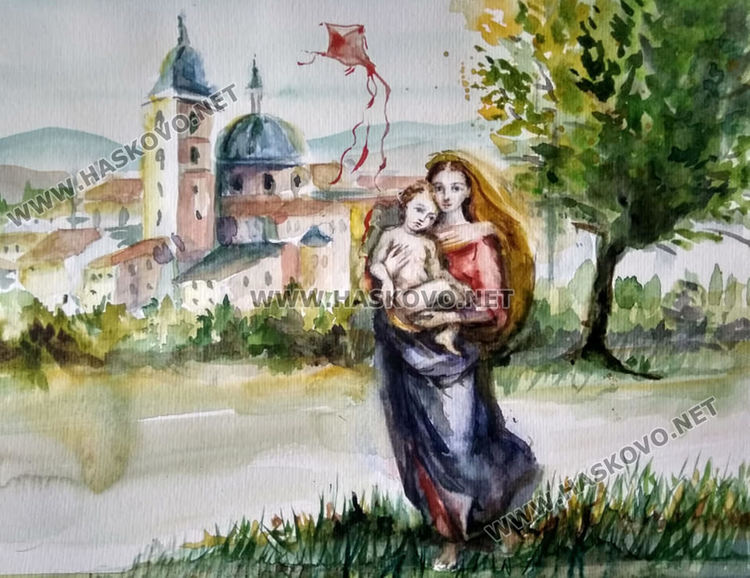 Картина от българската селекция за Международния фестивал на акварела, посветен на Рафаело