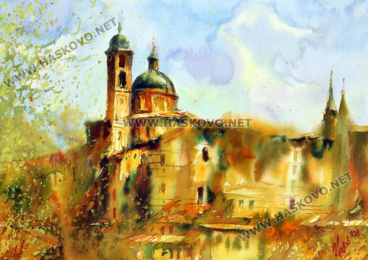 Картина от българската селекция за Международния фестивал на акварела, посветен на Рафаело