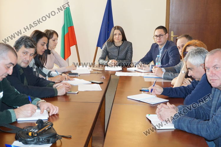Зеседание на Областната епизоотична комсия, сн: Областна администрация-Хасково