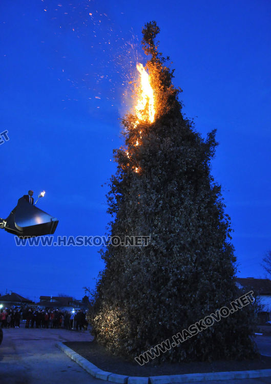 18-метрова клада в с. Добрич изгоря на Сирни Заговезни за здраве
