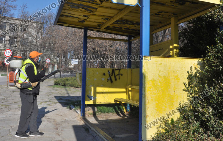 Дезинфекцията в Хасково продължава, оставиха два тролея