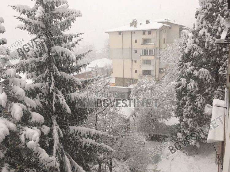 Обилен снеговалеж в Смолянска област, истинска зима на 2 април