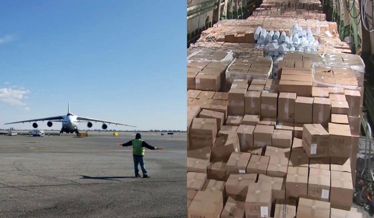 Ан-124 Руслан достави хуманитарна помощ за САЩ