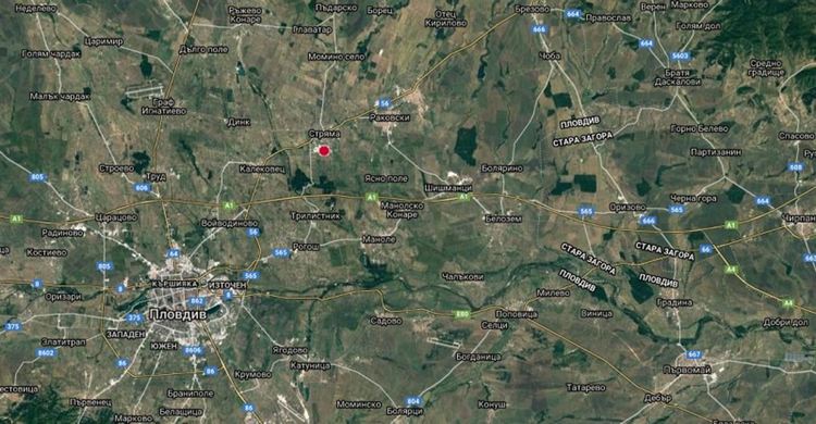 Епицентърът на земетресението е край село Стряма