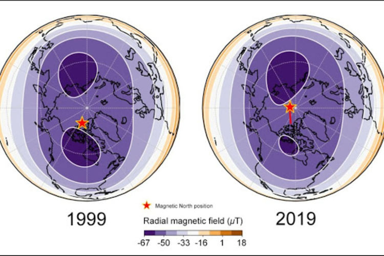 Защо се измества Северният магнитен полюс
