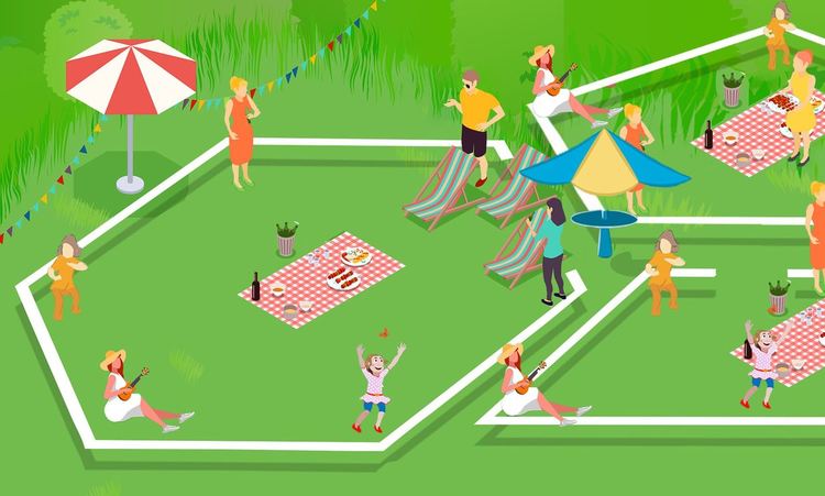 Mатематици изчислиха как много хора могат да насядат безопасно на пикник