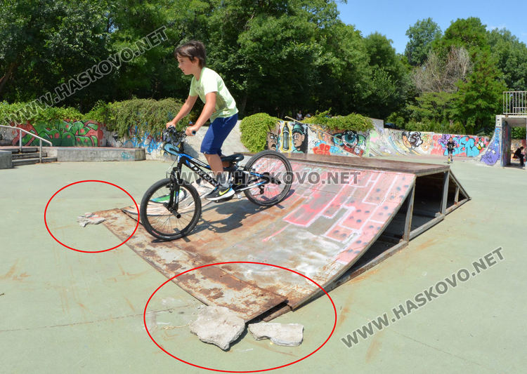 Рампата на скейт площадката в „Кенана” отново е опасна