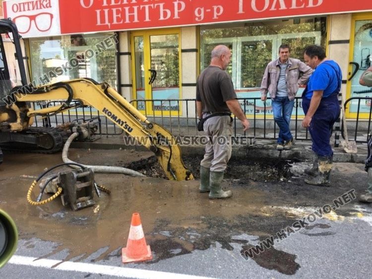 Части от центъра без вода днес заради авария на водопровод