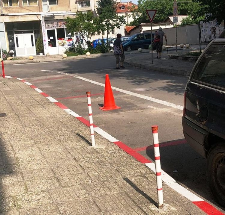 Последно предупреждение за хасковлия, поставял конуси на улица