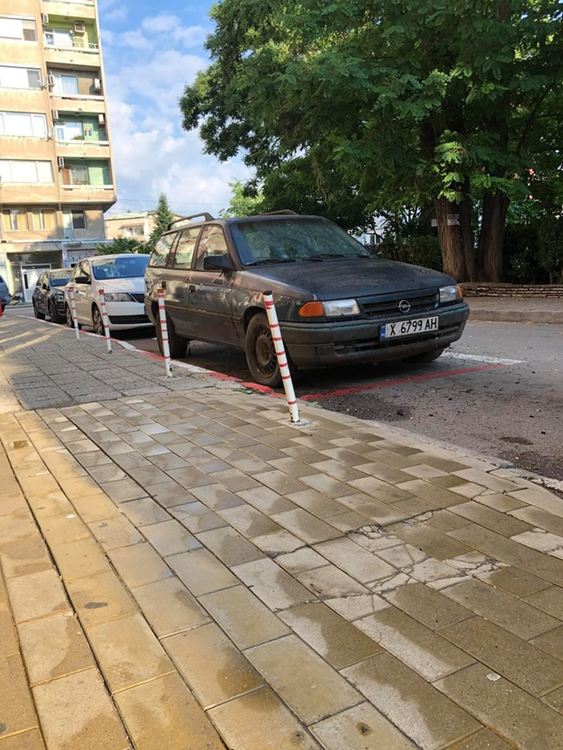 Последно предупреждение за хасковлия, поставял конуси на улица