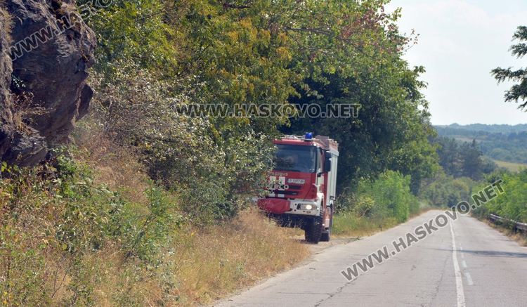 Пожар на фронт от над 300 дка гори между Константиново и Поляново