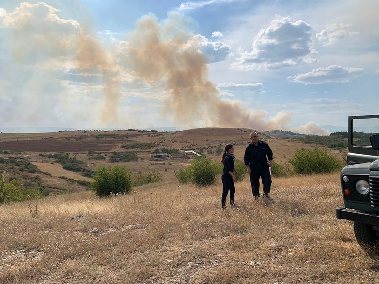 Пожарът край Присадец продължава да гори, обхвана над 50 000 дка