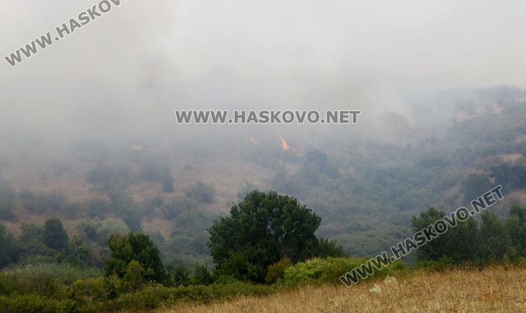 Пожарът край Присадец продължава да гори, обхвана над 50 000 дка