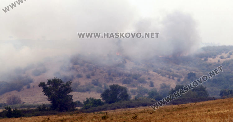 Пожарът край Присадец продължава да гори, обхвана над 50 000 дка