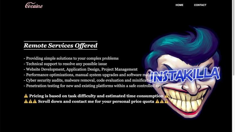   Така е изглеждал сайтът на родния хакер