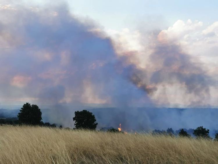 Пожар бушува между с.Воден и с.Нова Надежда