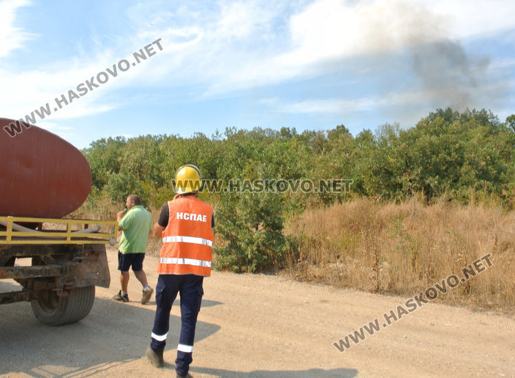 Горски пожар избухна край фотоволтаичен парк между Димитровград и Хасково
