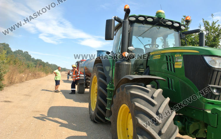 Горски пожар избухна край фотоволтаичен парк между Димитровград и Хасково