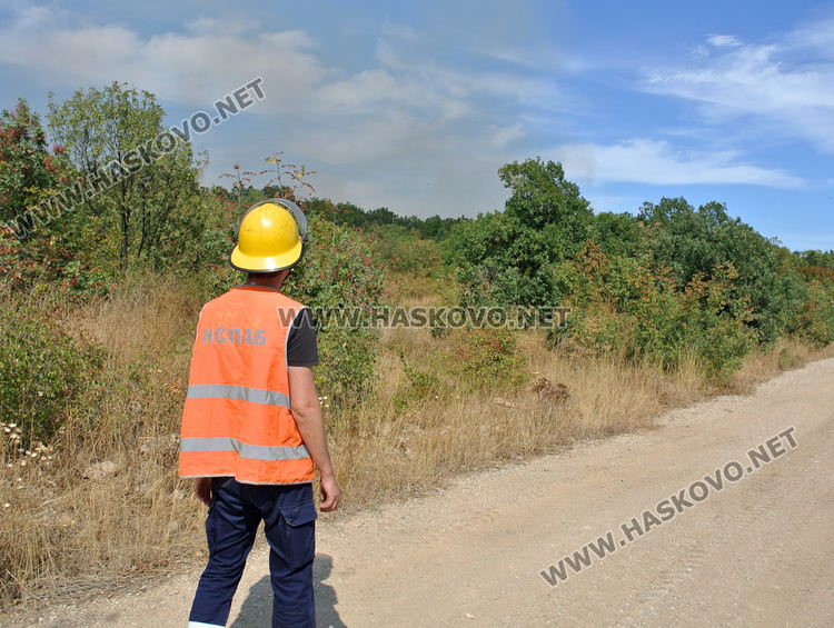 Горски пожар избухна край фотоволтаичен парк между Димитровград и Хасково