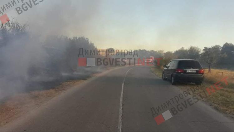 Пожар избухна край Долно Белево