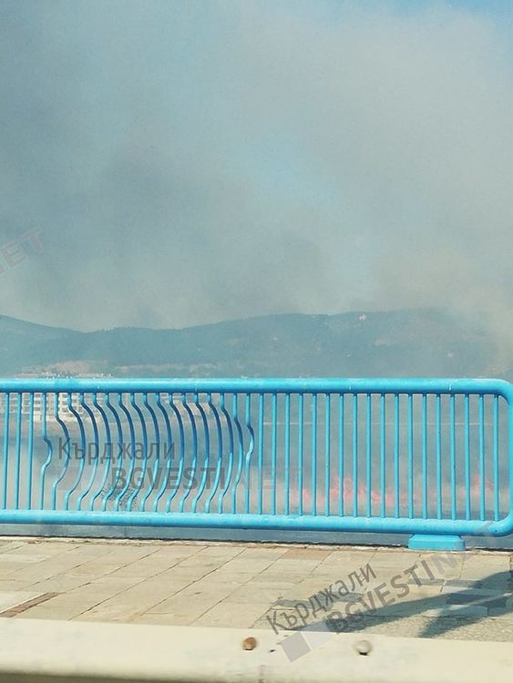 Пожар изпели 20 дка сухи треви и храсти в парк „Арпезос Север”, три екипа огнеборци се борят за локализирането му/снимки/