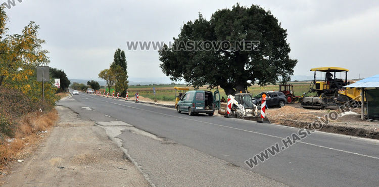 Разширяват пътя край Хасково, на разклона за Войводово