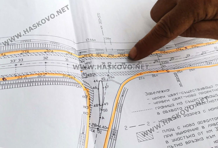 Разширяват пътя край Хасково, на разклона за Войводово