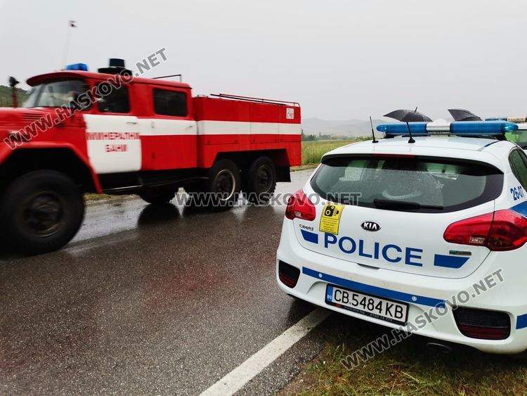 Товарен автомобил затисна хасковлия 