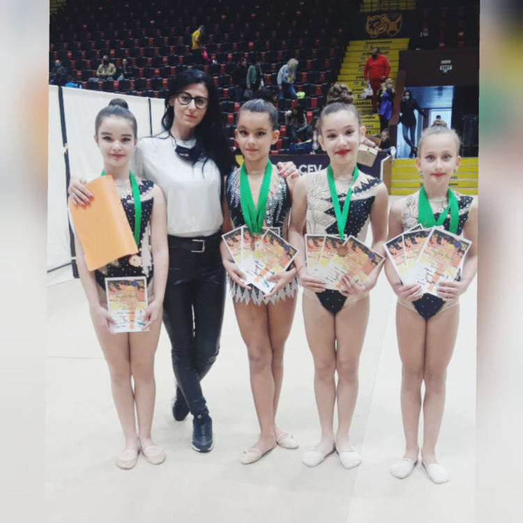 Групови и индивидуални отличия за гимнастичките на „Калия“ от Международен турнир в Пазарджик