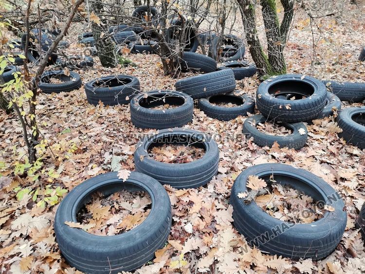 Хасковлия: Сметище от гуми се образува в горичката до „Кекличево стопанство“