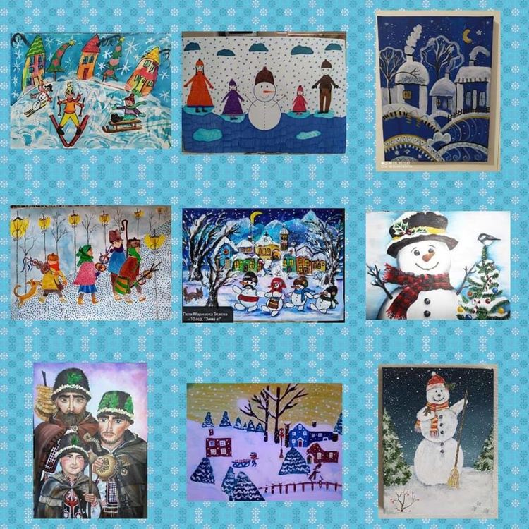 450 творби в съревнование за поздравителна картичка и рисунка в онлайн конкурса „Зимни фантазии“