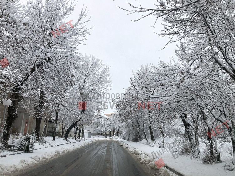 13 см е натрупаната снежна покривка в община Димитровград, пътищата са проходими