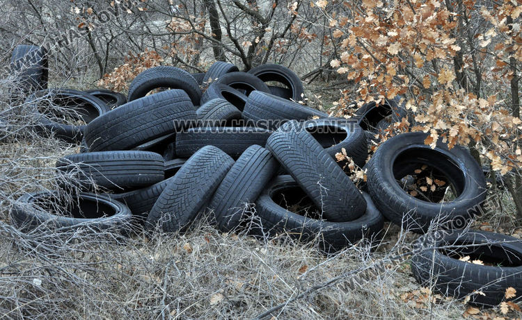 Поредно сметище от стари автомобилни гуми в Хасковско