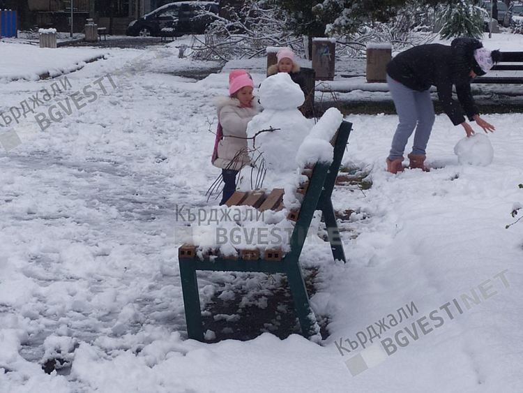Снеговалеж и умерен вятър в Кърджали,  жълт код за студено време