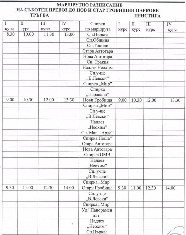 Осигуряват безплатни автобуси на Задушница до гробищните паркове в Димитровград