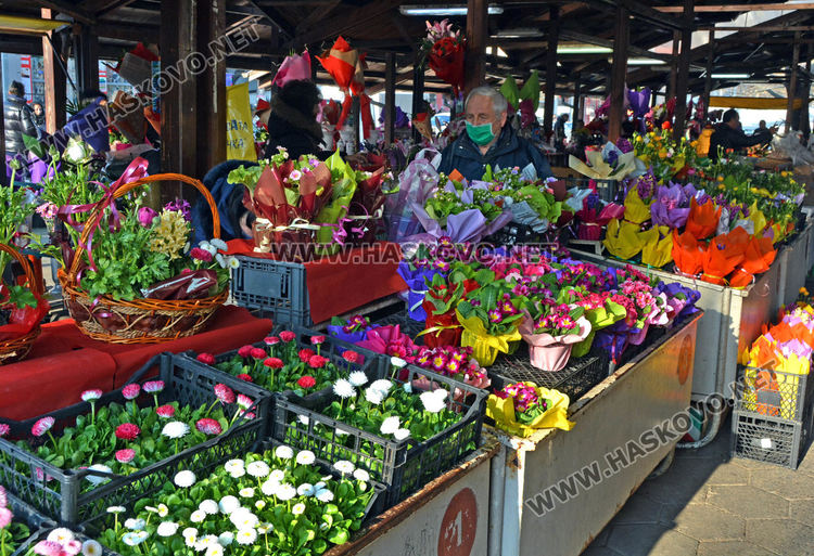 Цветя в саксия и букети са предпочитани за Деня на жената в Хасково