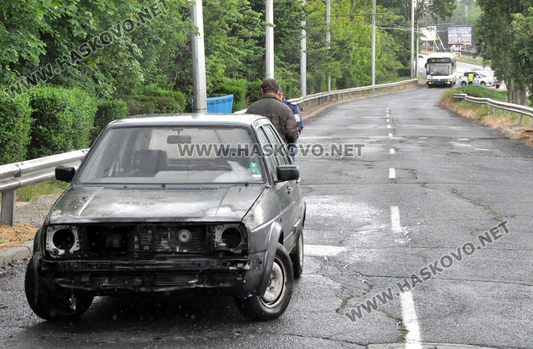 Голф пламна в движение в Хасково