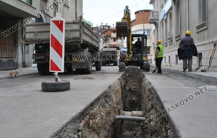 Затвориха улица „Климент“ за подмяна на водопровод