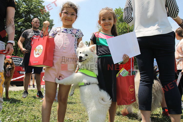Десетки малчугани и техните кучета се забавляваха и състезаваха в парк Марица