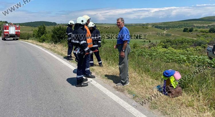 Мъж е в болница след като обърна кола по таван край Минерални бани