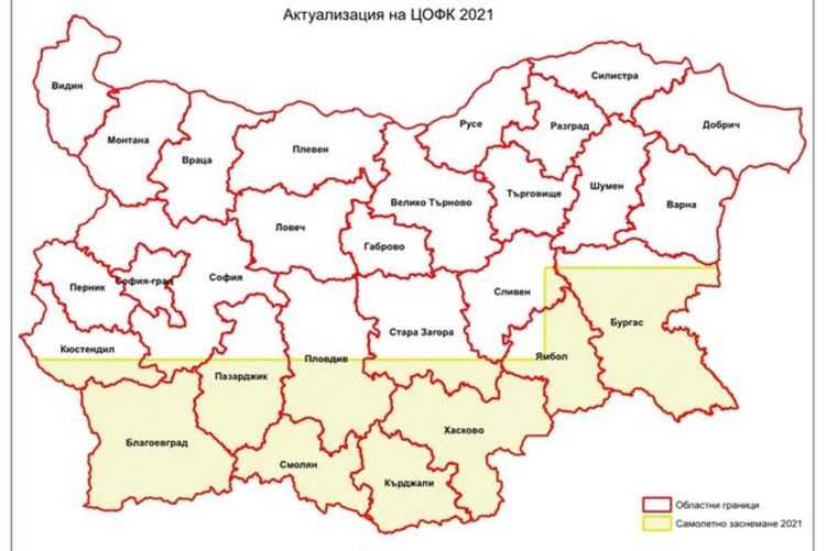 Снимат от въздуха 12 области, сред които и Хасковска, за нова ортофотокарта