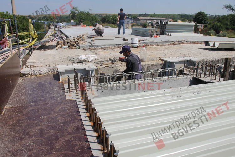 Прогреса по ремонта на моста над р. Марица в Димитровград към началото на юли